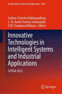 Innovative Technologies in Intelligent Systems and Industrial Applications : CITISIA 2022