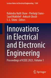 Innovations in Electrical and Electronic Engineering : Proceedings of ICEEE 2023, Volume 1
