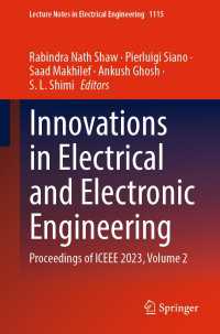Innovations in Electrical and Electronic Engineering : Proceedings of ICEEE 2023, Volume 2