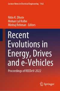 Recent Evolutions in Energy, Drives and e-Vehicles : Proceedings of REEDeV-2022