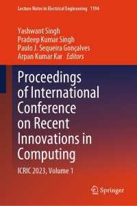 Proceedings of International Conference on Recent Innovations in Computing : ICRIC 2023, Volume 1