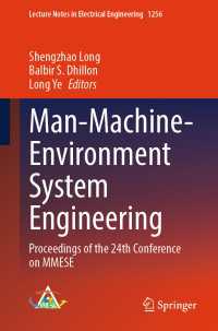 Man-Machine-Environment System Engineering : Proceedings of the 24th Conference on MMESE