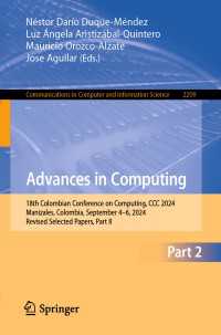 Advances in Computing : 18th Colombian Conference on Computing, CCC 2024, Manizales, Colombia, September 4–6, 2024, Revised Selected Papers, Part II