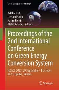 Proceedings of the 2nd International Conference on Green Energy Conversion System : ICGECS 2023,  29 September–1 October 2023, Djerba, Tunisia