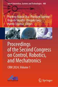 Proceedings of the Second Congress on Control, Robotics, and Mechatronics : CRM 2024, Volume 1