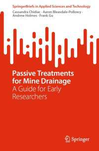 Passive Treatments for Mine Drainage : A Guide for Early Researchers