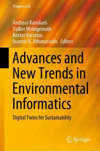 Advances and New Trends in Environmental Informatics : Digital Twins for Sustainability