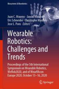 Wearable Robotics: Challenges and Trends : Proceedings of the 5th International Symposium on Wearable Robotics, WeRob2020, and of WearRAcon Europe 2020, October 13–16, 2020