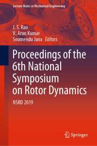 Proceedings of the 6th National Symposium on Rotor Dynamics : NSRD 2019