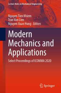 Modern Mechanics and Applications〈1st ed. 2022〉 : Select Proceedings of ICOMMA 2020