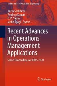 Recent Advances in Operations Management Applications : Select Proceedings of CIMS 2020