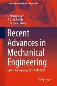 Recent Advances in Mechanical Engineering : Select Proceedings of ERCAM 2021
