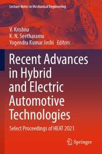 Recent Advances in Hybrid and Electric Automotive Technologies : Select Proceedings of HEAT 2021