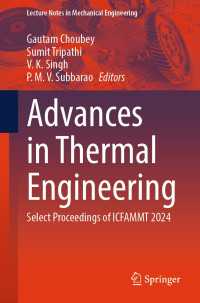 Advances in Thermal Engineering : Select Proceedings of ICFAMMT 2024