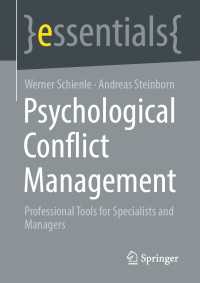 Psychological Conflict Management : Professional Tools for Specialists and Managers