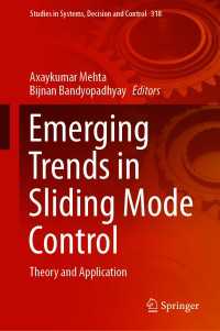 Emerging Trends in Sliding Mode Control : Theory and Application