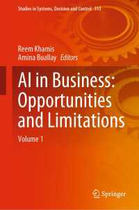 AI in Business: Opportunities and Limitations : Volume 1