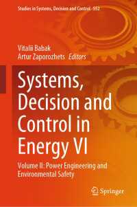 Systems, Decision and Control in Energy VI : Volume II: Power Engineering and Environmental Safety