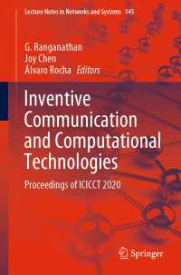 Inventive Communication and Computational Technologies〈1st ed. 2021〉 : Proceedings of ICICCT 2020