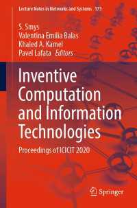 Inventive Computation and Information Technologies〈1st ed. 2021〉 : Proceedings of ICICIT 2020