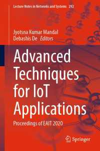 Advanced Techniques for IoT Applications〈1st ed. 2022〉 : Proceedings of EAIT 2020