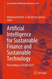 Artificial Intelligence for Sustainable Finance and Sustainable Technology〈1st ed. 2022〉 : Proceedings of ICGER 2021