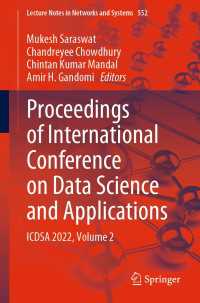 Proceedings of International Conference on Data Science and Applications : ICDSA 2022, Volume 2