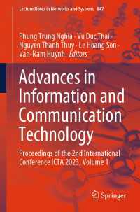 Advances in Information and Communication Technology〈1st ed. 2023〉 : Proceedings of the 2nd International Conference ICTA 2023, Volume 1