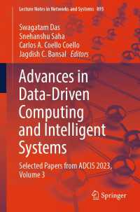 Advances in Data-Driven Computing and Intelligent Systems : Selected Papers from ADCIS 2023, Volume 3