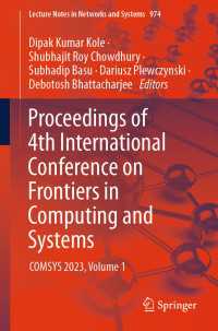 Proceedings of 4th International Conference on Frontiers in Computing and Systems : COMSYS 2023, Volume 1
