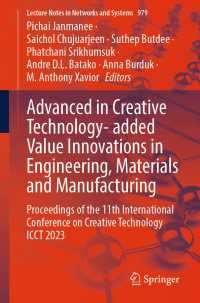 Advanced in Creative Technology- added Value Innovations in Engineering, Materials and Manufacturing : Proceedings of the 11th International Conference on Creative Technology ICCT 2023