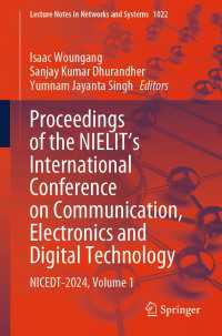 Proceedings of the NIELIT's International Conference on Communication, Electronics and Digital Technology : NICEDT-2024, Volume 1
