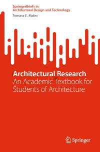 Architectural Research : An Academic Textbook for Students of Architecture
