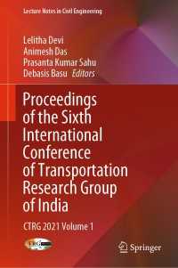 Proceedings of the Sixth International Conference of Transportation Research Group of India : CTRG  2021 Volume 1