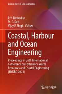Coastal, Harbour and Ocean Engineering : Proceedings of 26th International Conference on Hydraulics, Water Resources and Coastal Engineering (HYDRO 2021)