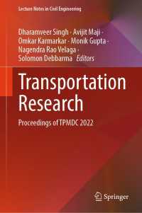 Transportation Research : Proceedings of TPMDC 2022