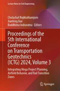 Proceedings of the 5th International Conference on Transportation Geotechnics (ICTG) 2024, Volume 3 : Integrating Mega Project Planning, Airfield Behavior, and Rail Transition Zones