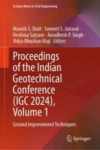 Proceedings of the Indian Geotechnical Conference (IGC 2024), Volume 1 : Ground Improvement Techniques