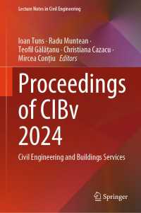 Proceedings of CIBv 2024 : Civil Engineering and Buildings Services