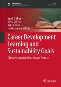 Career Development Learning and Sustainability Goals : Considerations for Research and Practice