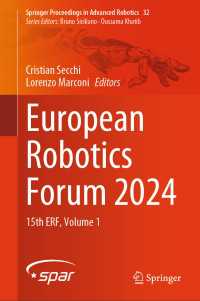 European Robotics Forum 2024 : 15th ERF, Volume 1