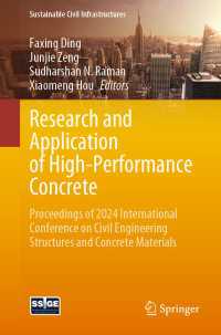 Research and Application of High-Performance Concrete : Proceedings of 2024 International Conference on Civil Engineering Structures and Concrete Materials
