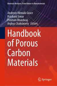 多孔炭素材料ハンドブック<br>Handbook of Porous Carbon Materials〈1st ed. 2023〉