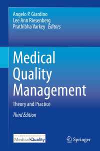 Medical Quality Management〈Third Edition 2021〉 : Theory and Practice（3）
