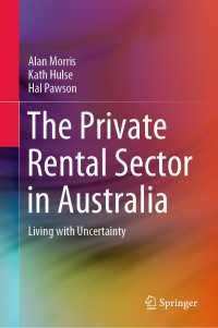The Private Rental Sector in Australia〈1st ed. 2021〉 : Living with Uncertainty