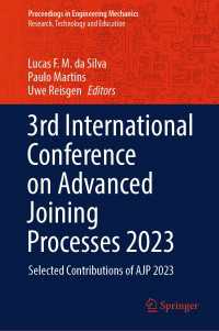 3rd International Conference on Advanced Joining Processes 2023 : Selected Contributions of AJP 2023
