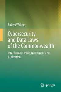 Cybersecurity and Data Laws of the Commonwealth : International Trade, Investment and Arbitration