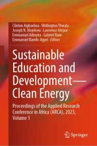 Sustainable Education and Development—Clean Energy : Proceedings of the Applied Research Conference in Africa (ARCA), 2023, Volume 1