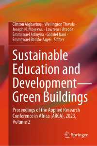 Sustainable Education and Development—Green Buildings : Proceedings of the Applied Research Conference in Africa (ARCA), 2023, Volume 2