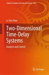 Two-Dimensional Time-Delay Systems : Analysis and Control